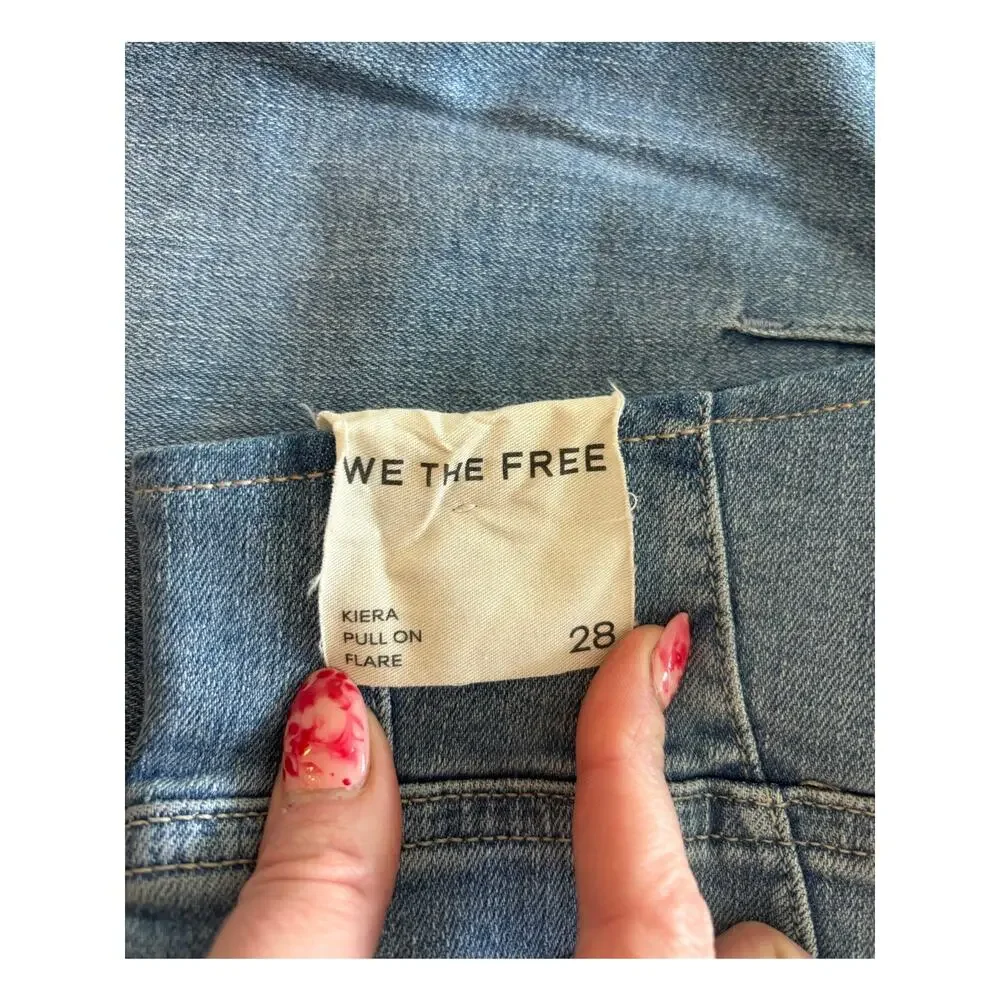 WE THE FREE FREE PEOPLE KIERA PULL ON FLARE NWOT SIZE 28 COTTON BLEND - Picture 8 of 9